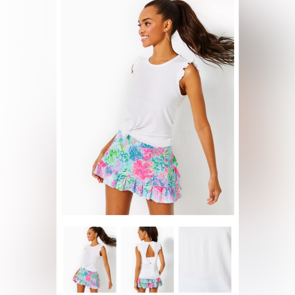 Lilly Pulitzer Braxton Tank - White Size Large L - Picture 4 of 7